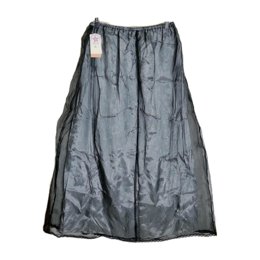 Notations Black Mesh overlay Maxi Skirt Size Large Wimsygoth Fairycore‎